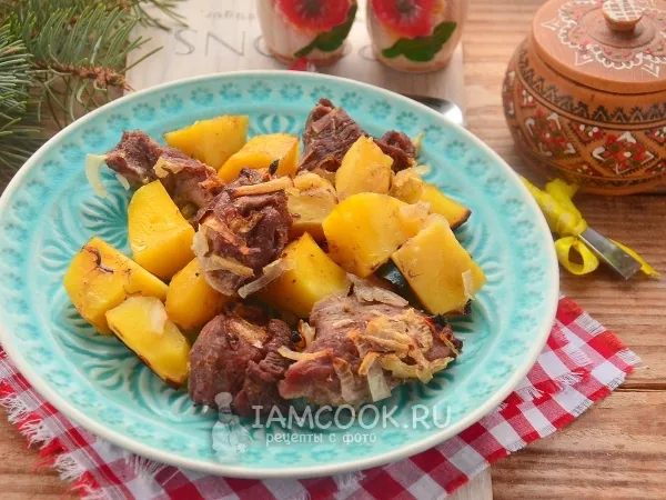 Фото блюда: Говядина с картошкой в фольге в духовке