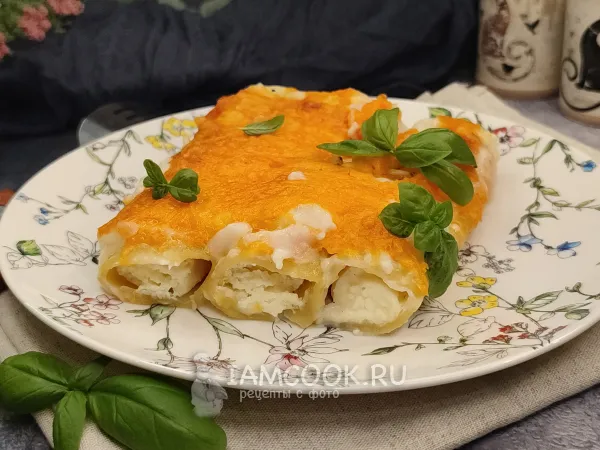 Фото блюда: Каннеллони с творогом