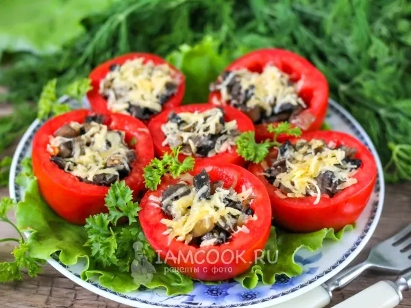 Фото блюда: Помидоры, фаршированные грибами