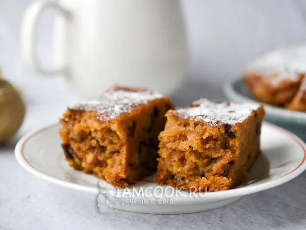 Фото блюда: Постный морковный пирог с грецкими орехами