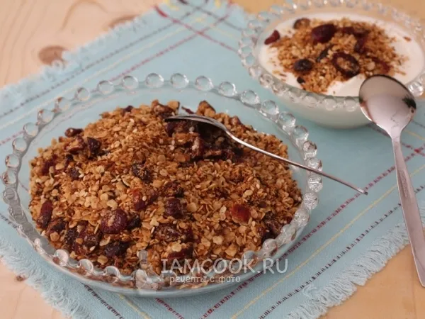 Фото блюда: Мюсли запеченные с клюквой