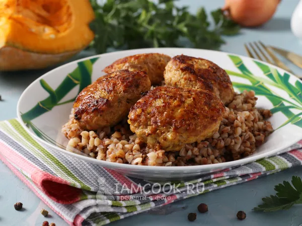 Фото блюда: Котлеты из индейки с тыквой