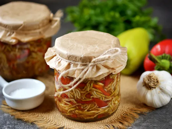 Фото блюда: Маринованные кабачки по-корейски на зиму