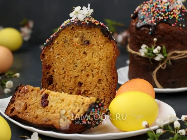 Фото блюда: Морковно-творожный кулич