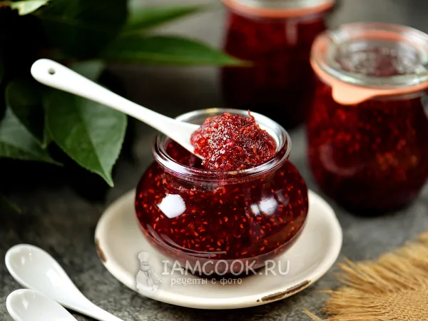 Фото блюда: Желе из малины с агар-агаром на зиму