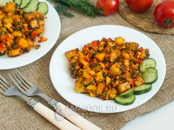 Фото блюда: Овощи с паниром