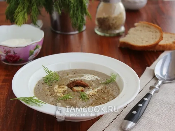 Фото блюда: Суп-пюре с шампиньонами и картофелем