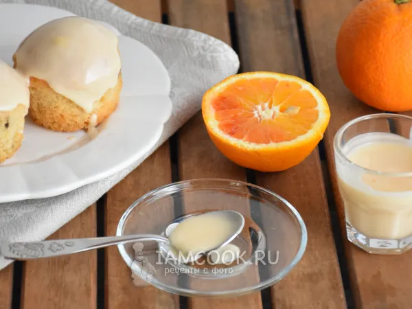 Фото блюда: Апельсиновая глазурь для кексов