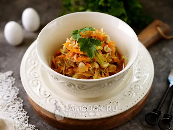 Фото блюда: Тушеный корневой сельдерей с овощами и грибами