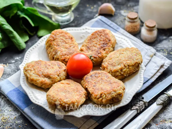 Фото блюда: Постные котлеты из гречки и капусты