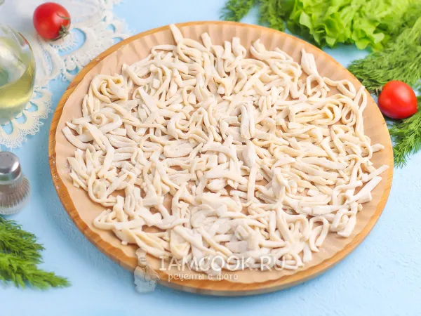 Фото блюда: Домашняя лапша на молоке