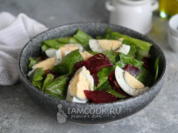 Фото блюда: Салат с листьями Романо