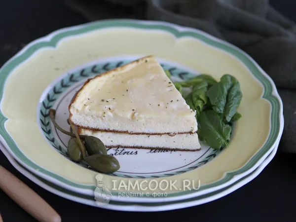 Фото блюда: Пышный омлет на кефире на сковороде