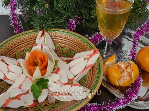 Фото блюда: Новогодний салат «Морская звезда»