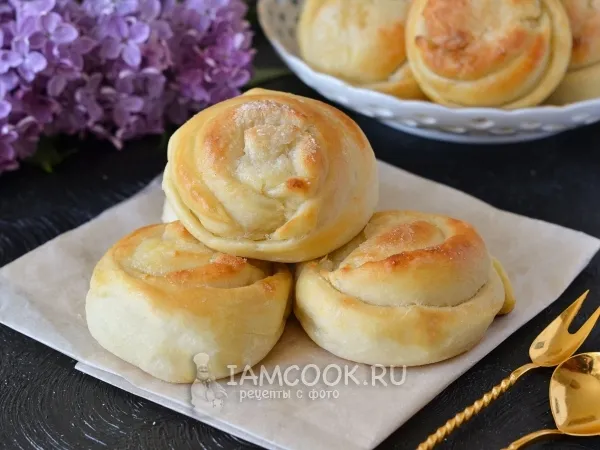 Фото блюда: Булочки «Розочки» с творогом