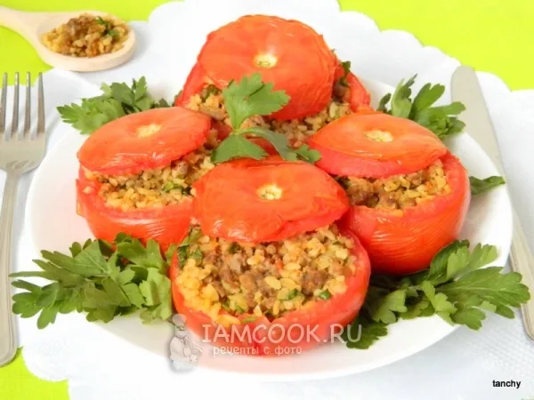 Фото блюда: Помидоры фаршированные булгуром и говяжьим фаршем