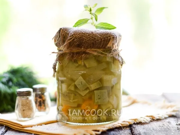 Фото блюда: Острый салат из кабачков на зиму