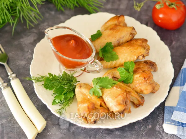 Фото блюда: Куриные крылышки в рукаве в духовке