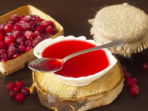 Фото блюда: Желе из клюквы на зиму