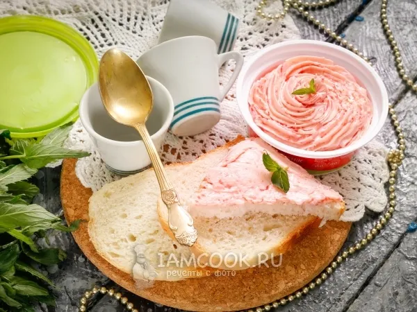 Фото блюда: Сливочное масло с малиной