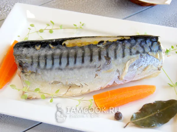 Фото блюда: Вареная скумбрия