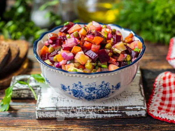 Фото блюда: Овощи для винегрета в духовке кубиками