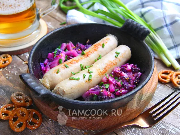 Фото блюда: Колбаски в пиве (в стиле Октоберфест)