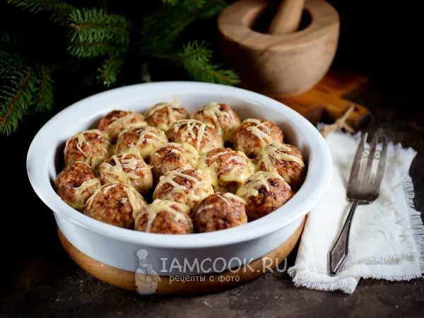 Фото блюда: Ёжики с картошкой в духовке