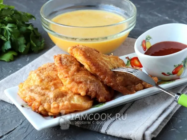 Фото блюда: Кляр для отбивных из яиц и муки (+отбивные)