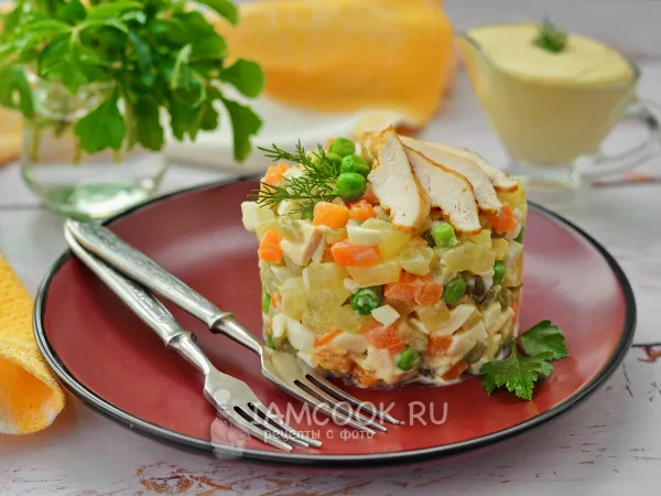 Фото блюда: ПП-оливье с курицей
