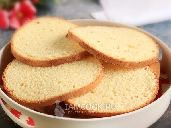 Фото блюда: Классический ванильный бисквит