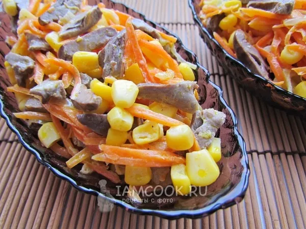 Фото блюда: Салат из куриных сердечек