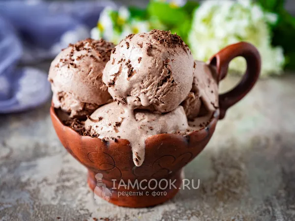 Фото блюда: Шоколадный пломбир (мороженое)