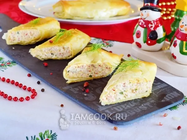 Фото блюда: Крабовые рулеты из теста фило