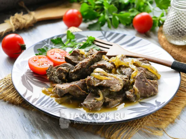 Фото блюда: Говяжья печень в фольге в духовке