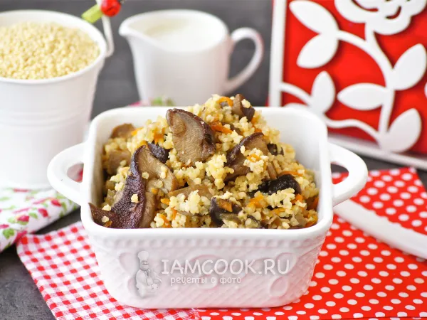 Фото блюда: Пшенная каша с грибами