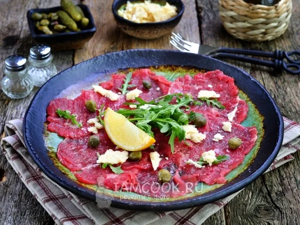 Фото блюда: Карпаччо из телятины