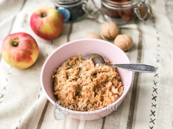 Фото блюда: Овсяная каша с морковью и яблоком