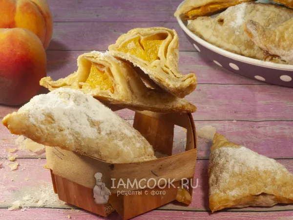 Фото блюда: Слойки с персиком