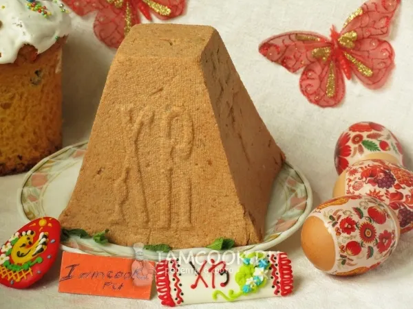 Фото блюда: Пасха из ряженки