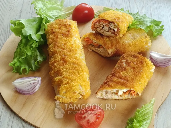 Фото блюда: Шаурма в панировке (жареная)