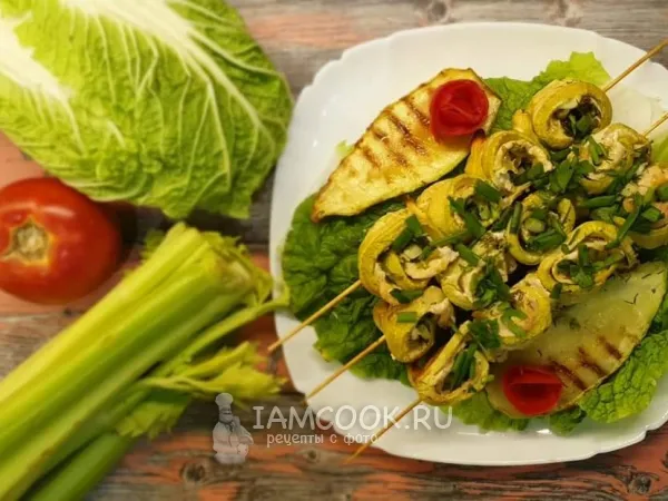 Фото блюда: Рулетики из кабачков с фаршем и сыром