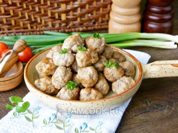 Фото блюда: Жареные фрикадельки