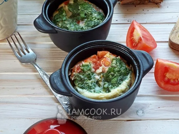 Фото блюда: Омлет с помидорами в духовке