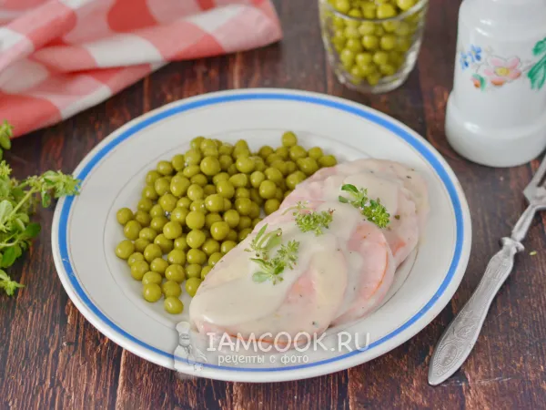 Фото блюда: Колбаса в сливочном соусе