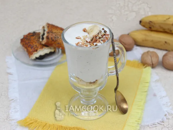 Фото блюда: Смузи с бананом и мороженым