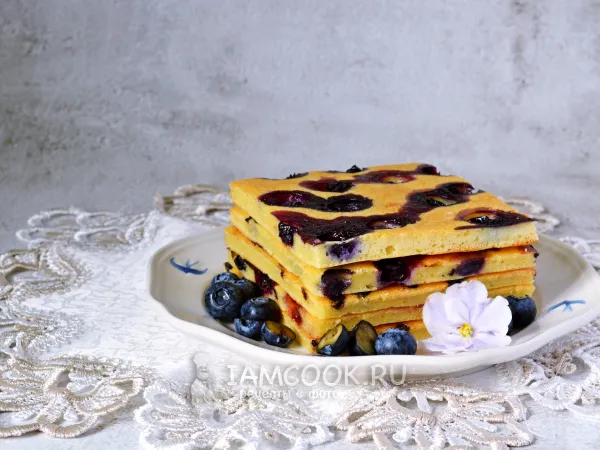 Фото блюда: Большой панкейк в духовке (с разными начинками)