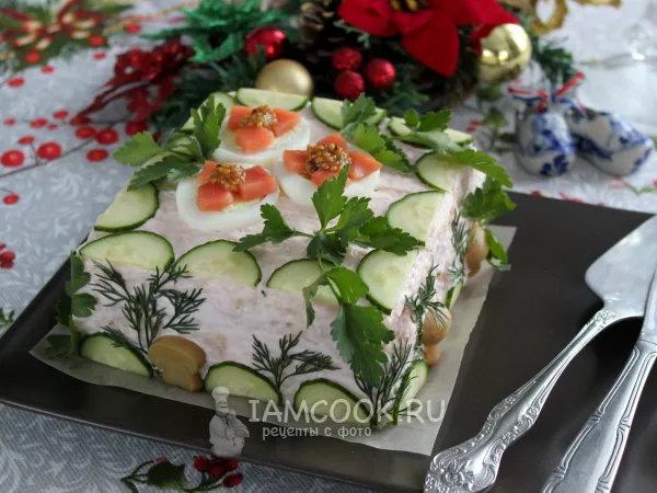 Фото блюда: Шведский бутербродный торт