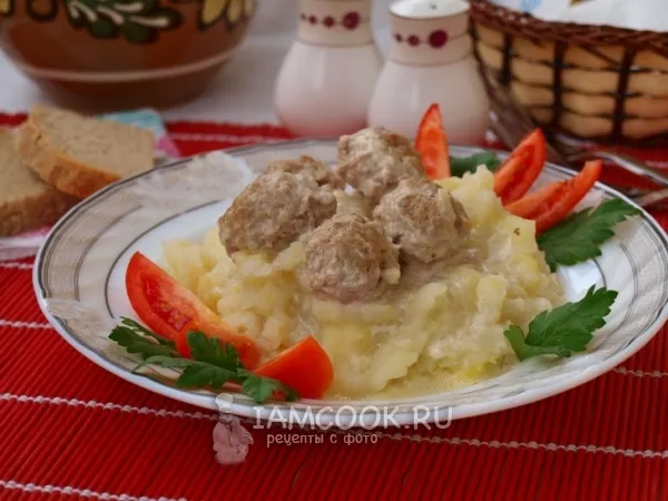 Фото блюда: Фрикадельки в сметанном соусе