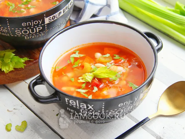 Фото блюда: Фасолада (греческий фасолевый суп)